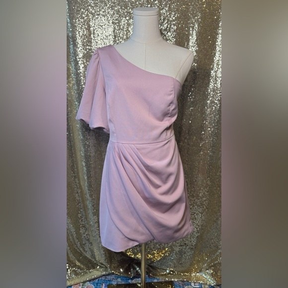 Do+Be Elegant One-Shoulder Mauve Dress. Excellent Condition. Size Large - Picture 1 of 13